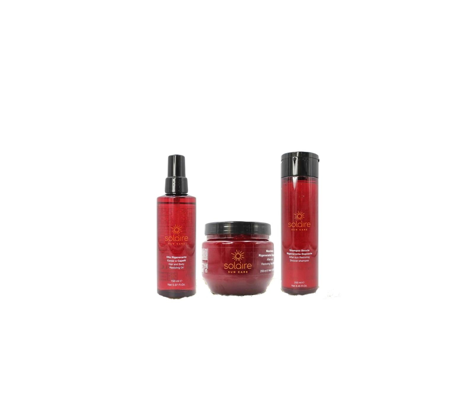 Solaire Sun Care Kit Shampoo, Maschera e Olio Protettivo